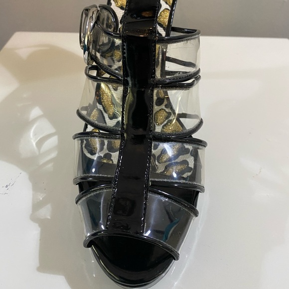 Colin Stuart high heels with black & clear panels - Picture 7 of 7